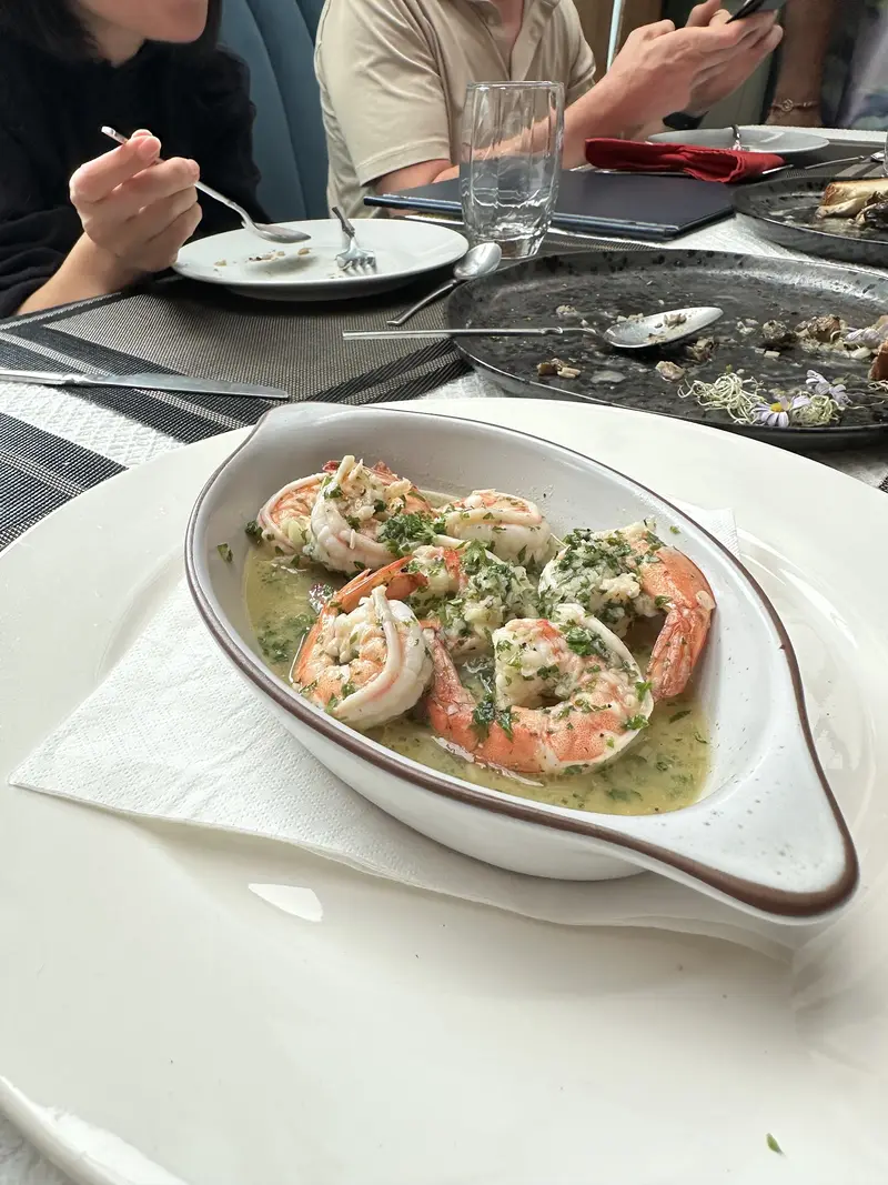 Prawns in garlic butter
