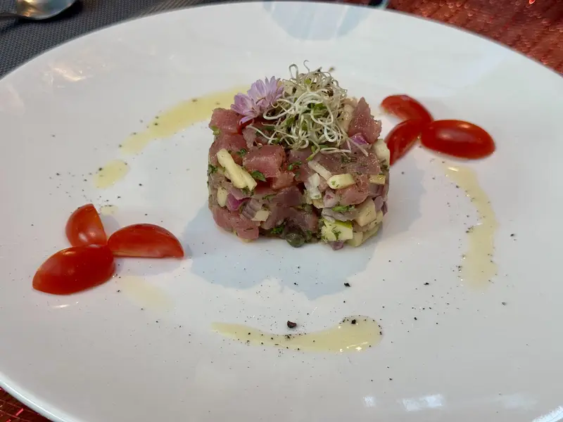 Tuna tartare with micro greens